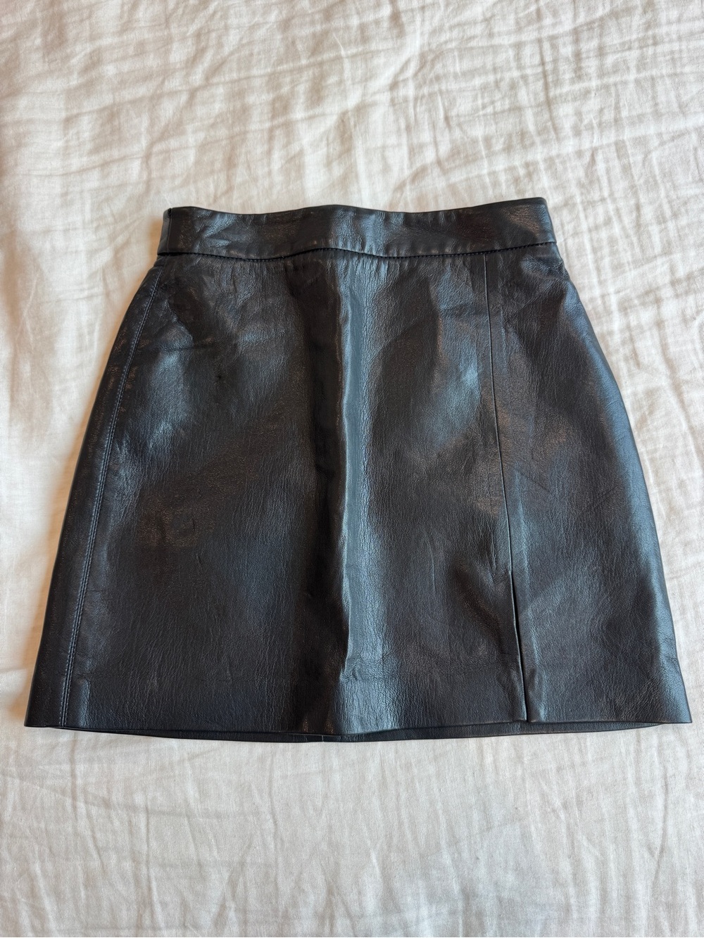 Aritzia Wilfred Black Faux Leather Mini Skirt 00